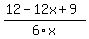 %2812-12x%2B9%29%2F6x