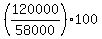 (120000/58000)*100