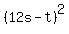 (12s-t)^2