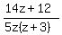 %2814z+%2B+12%29%2F%285z%28z%2B3%29%29