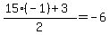 %2815%28-1%29%2B3%29%2F2=-6