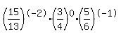 %2815%2F13%29%5E-2+%2A+%283%2F4%29%5E0+%2A%285%2F6%29%5E-1