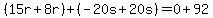 (15r+8r)+(-20s+20s)=0+92