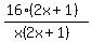 %2816%282x%2B1%29%29%2F%28x%282x%2B1%29%29