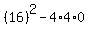 %2816%29%5E2+-+4%2A4%2A0