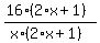 %2816%2A%282%2Ax+%2B+1%29%29+%2F+%28x%2A+%282%2Ax+%2B+1%29%29