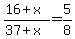 %2816%2Bx%29%2F%2837%2Bx%29+=+5%2F8