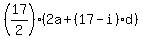 %2817%2F2%29%282a+%2B+%2817-i%29d%29