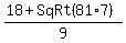%2818%2BSqRt%2881%2A7%29%29%2F9