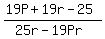 %2819P+%2B+19r+-+25%29%2F%2825r-19Pr%29