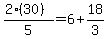 %282%2830%29%29%2F5=6%2B18%2F3