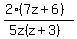 %282%287z+%2B+6%29%29%2F%285z%28z%2B3%29%29