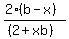 %282%28b-x%29%29%2F%28%282+%2B+xb%29%29