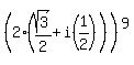 %282%28sqrt%283%29%2F2%2Bi%281%2F2%29%29%29%5E9