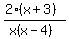 %282%28x%2B3%29%29%2F+%28x%28x-4%29%29++