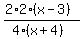 %282%2A2%28x-3%29%29%2F%284%28x%2B4%29%29