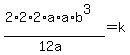 %282%2A2%2A2%2Aa%2Aa%2Ab%5E3%29%2F%2812a%29=k