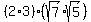 %282%2A3%29%28sqrt%287%29%2Asqrt%285%29%29