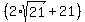 %282%2Asqrt%2821%29%2B21%29