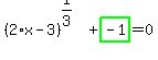 (2*x-3)^(1/3)+highlight_green( -1 )=0