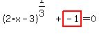 (2*x-3)^(1/3)+highlight_red( -1 )=0