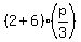 %282%2B6%29%2A%28p%2F3%29