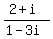 %282%2Bi%29%2F%281-3i%29