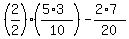%282%2F2%29%28%285%2A3%29%2F10%29-%282%2A7%29%2F20