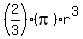 (2/3)(pi)r^3