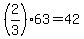 %282%2F3%29%2A63+=+42