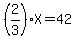 %282%2F3%29%2AX+=+42