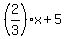 %282%2F3%29x+%2B+5