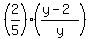 %282%2F5%29%2A%28%28y-2%29%2Fy%29%29