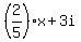 (2/5)*x+3i