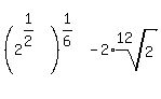 %282%5E%281%2F2%29%29%5E%281%2F6%29-2%2Aroot%2812%2C2%29