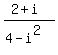 %282+%2B+i%29%2F%284+-+i%5E2%29