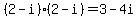 %282-i%29%282-i%29=3-4i