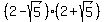 %282-sqrt%285%29%29%282%2Bsqrt%285%29%29