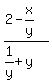 %282-x%2Fy%29%2F%281%2Fy%2By%29