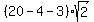 (20-4-3)sqrt(2)