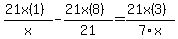 %2821x%281%29%29%2Fx+-+%2821x%288%29%29%2F21+=+%2821x%283%29%29%2F7x+