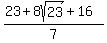 %2823+%2B+8sqrt%2823%29+%2B+16%29%2F7