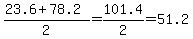 %2823.6%2B78.2%29%2F2=101.4%2F2=51.2