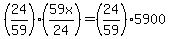 %2824%2F59%29%2859x%2F24%29=%2824%2F59%295900