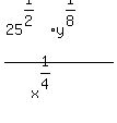 %2825%5E%281%2F2%29y%5E%281%2F8%29%29%2F%28x%5E%281%2F4%29%29