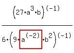 %2827%2Aa%5E3%2Ab%29%5E-1%2F6%2F%289%2Ahighlight_red%28+a%5E-2+%29%2Ab%5E2%29%5E-1