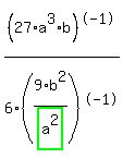 %2827%2Aa%5E3%2Ab%29%5E-1%2F6%2F%289%2Fhighlight_green%28+a%5E2+%29%2Ab%5E2%29%5E-1