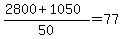 %282800%2B1050%29%2F50=77