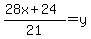 %2828x%2B24%29%2F21=y