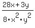 %2828x%2B3y%29%2F8x%5E2y%5E2